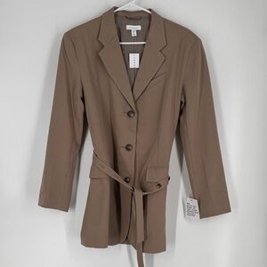 NWT TOPSHOP Brown Belted Blazer